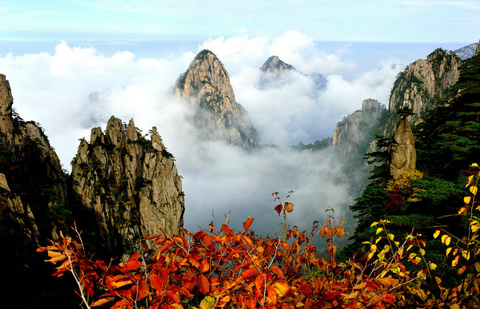 Huangshan mountain by Fall