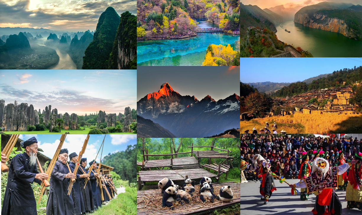 Natural wonders and ethnic groups in China