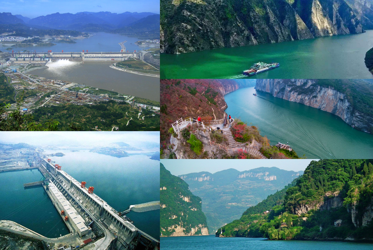Three gorge dam and Three gorges scenery