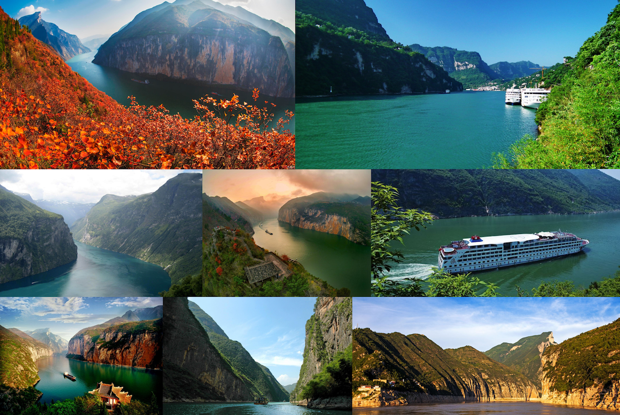 Beautiful three gorges on the Yangtze river cruise