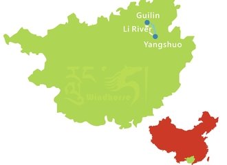 Guilin and Li River Tour Route