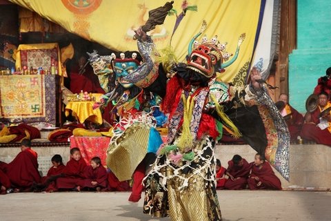 Lower Wutun village Cham dance